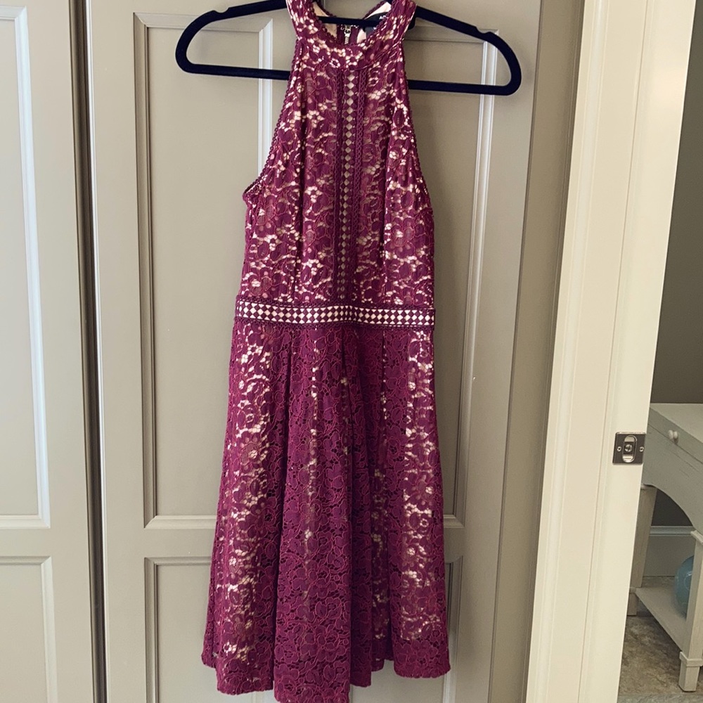 Wine colored lace Aqua dress like new
